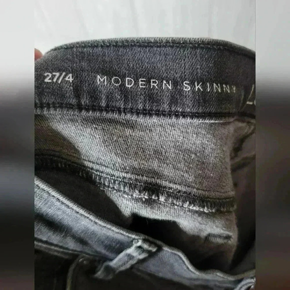 Ann Taylor LOFT Modern skinny jeans size 27/4 black/gray. - Picture 4 of 4